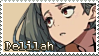 a digital stamp of the character delilah from guilty gear